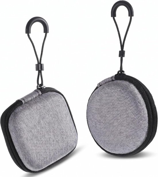 Hoofdtelefoontas, 2 stuks hoofdtelefoontas, kleine headset opslag hoofdtelefoon beschermhoes stootvaste oortelefoon hoes etui earphone cover hardcase voor bescherming USB-oplaadkabel ear