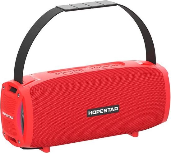 Hopestar H24 Pro Speaker - Draadloos - Met Touw - Rood van Hopestar