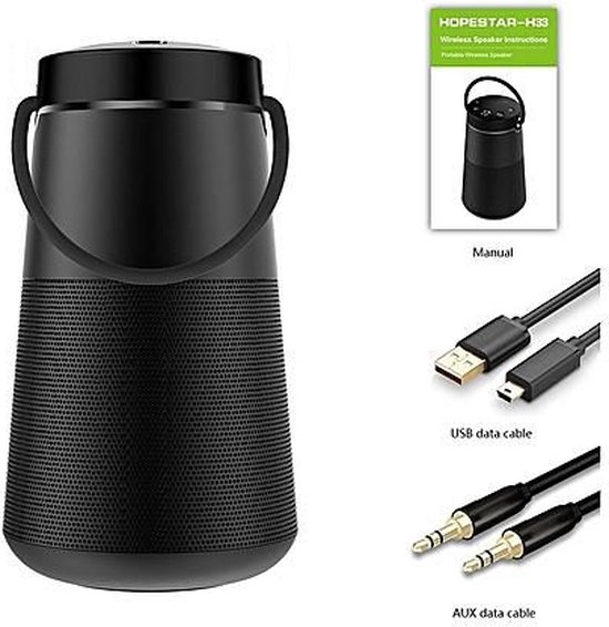 HOPESTAR H33  Zwart draagbare draadloze Bluetooth-luidspreker FM-zender Powerbank van Hopestar