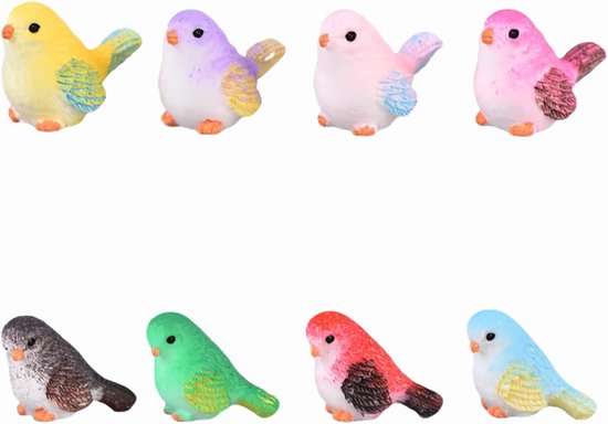 Hoshisea 8 Stuks Moderne Harsvogel, Eenvoudige Harsvogel, Moderne Vogel Sculpturen, Voor Home Decor, Ambachten, Feestartikelen, Kerstfeestjes van Hoshisea