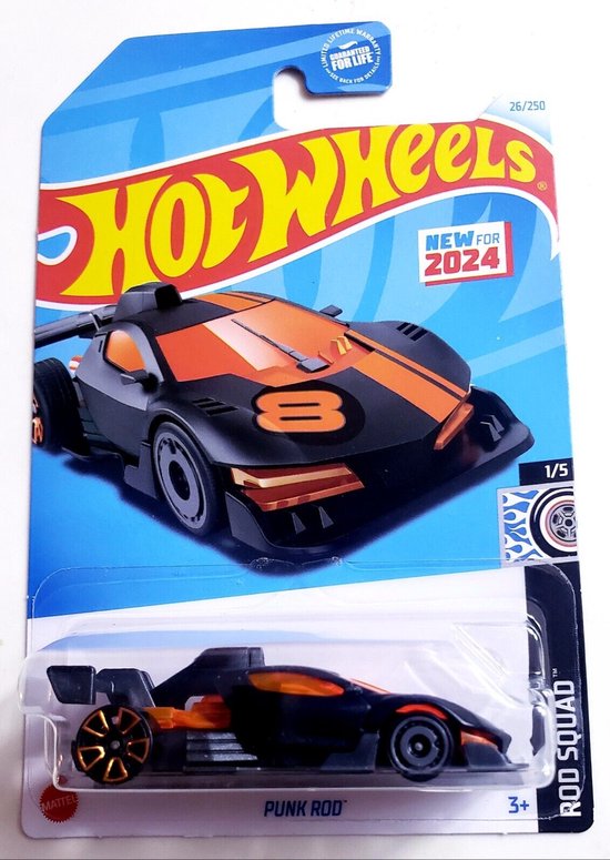HOT WHEELS PUNK ROD ORANGE MATT BLACK 26/250 1:64 ROD SQUAD 1/5 auto van Hot Wheels