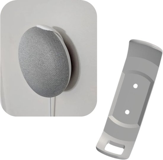 Houder voor google nest mini - Wit - wall mount van Merkloos