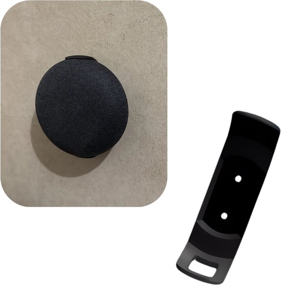Houder voor google nest mini - Zwart - wall mount van Merkloos