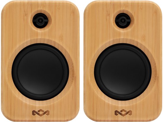 House of Marley Get Together Duo 2 Bluetooth Boekenplank Speakers - Draadloze Speaker - Hifi speakers - Stereo Set - Home Audio - FSC Bamboo Hout - Versie 2 van Merkloos