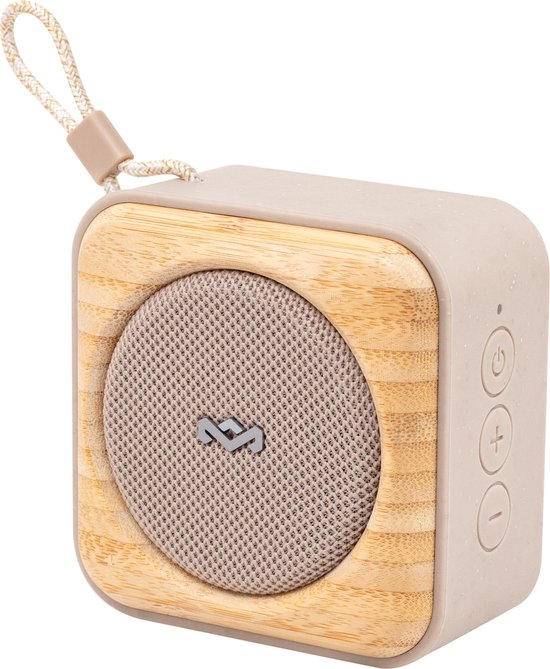 House of Marley Roots bluetooth speaker - Draadloze compacte speaker - Ingebouwde Flesopener - Waterproof - 10 uur Batterijduur - Gemaakt van Duurzame Materialen - Cream van House of Marley