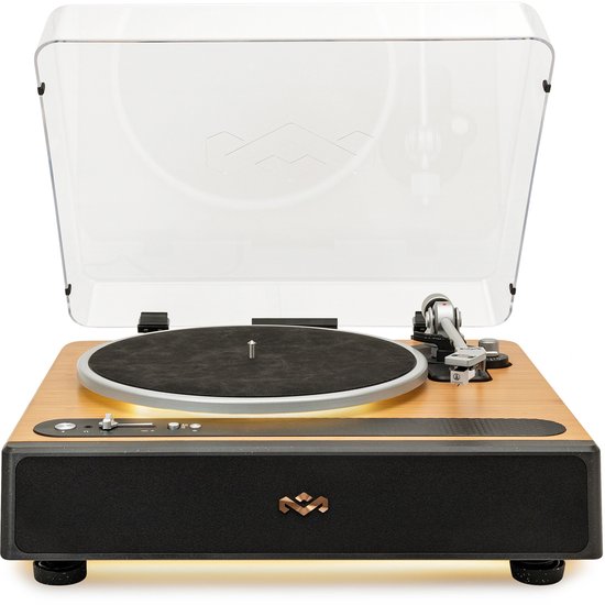 House of Marley Soul Rebel Platenspeler met Ingebouwde Speakers - Bluetooth - LED Licht - Vinyl - LP - Auto-stop - Premium - Bamboo Design - Ingebouwde Stofkap - Gemaakt van Duurzame Materialen