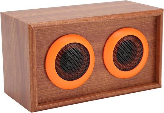 Houten Boekenplank Luidsprekers - Hifi Geluid - Muziek Luisteren - Verliesloze Geluidskwaliteit - 160x90x76mm - Houtnerf