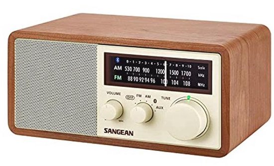 Houten Kast Radio - AM/FM met Bluetooth Verbinding van Merkloos