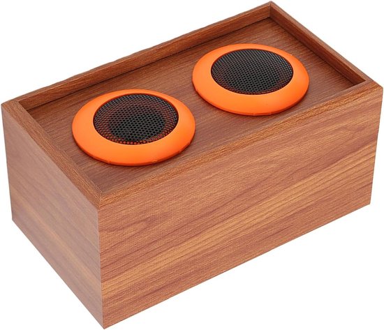 Houten Passieve Luidspreker - Boekenplank Luidspreker - Thuisbioscoop Geluid - Verliesvrij HiFi Geluid - 17 x 10 x 10 cm van houten
