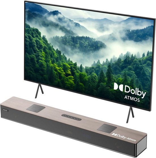 Houten Soundbar - Home Audio - Film Kijken - Dolby Atmos - 84 cm - Houtkleurig