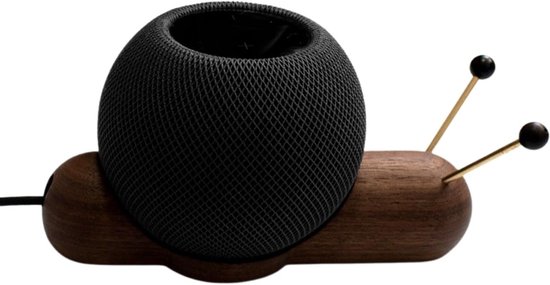 Houten Stand voor Homepod Mini Speaker - Stabiliteit en Antislip Desktop Houder voor Slimme Bluetooth Speaker (Koffie) van Merkloos