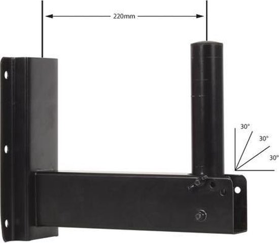 HQ-Power Montagebeugel, voor luidsprekerkast, max. last 25 kg, metaal, zwart van HQ