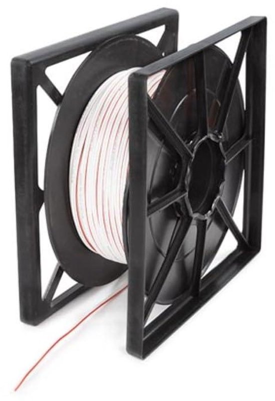HQ-Power OFC speaker cable, 2 x 0.75 mm², 100 m, white, perfect for sound transmission