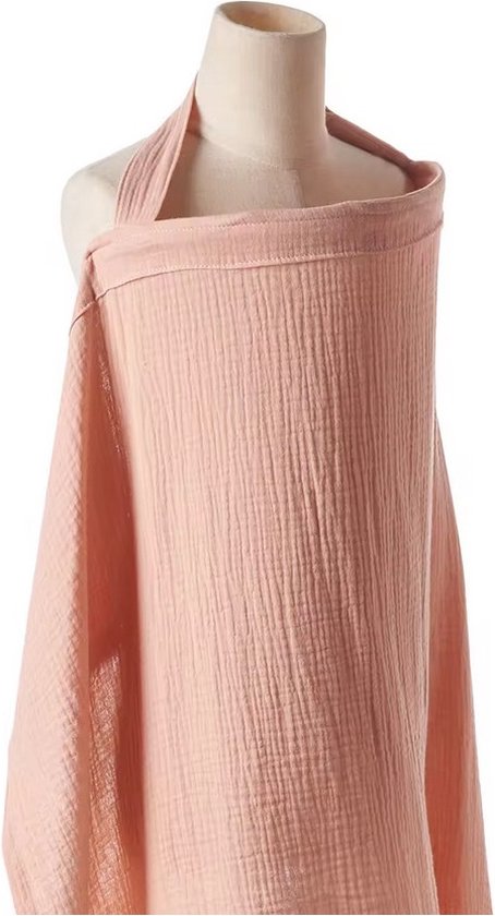 Hydrofiele Borstvoedingsdoek - Voedingsdoek - Afschermdoek - Roze - Zalmroze van Hydrofiel