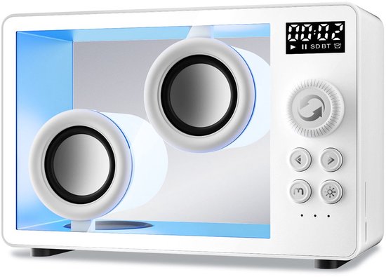 IBETTERTEC - Draagbare luidspreker Bluetooth-desktopluidspreker Bluetooth-luidspreker - Ondersteunt Bluetooth/TF-kaartinvoer - wekker - sfeerverlichting van Merkloos