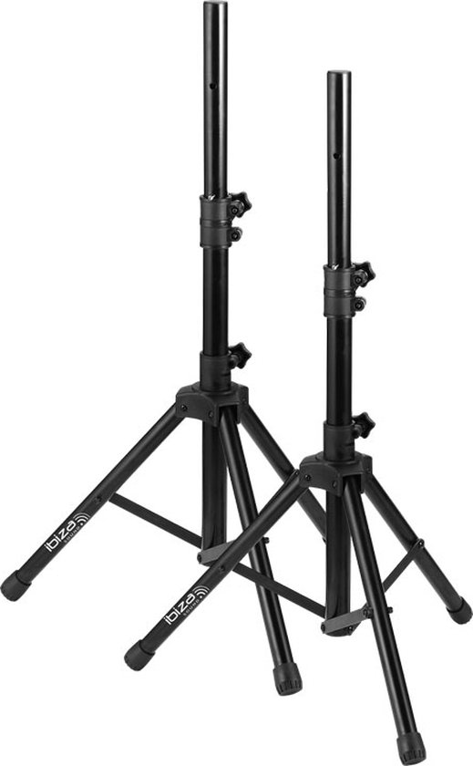 Ibiza Sound SS01B-MINI speaker luidspreker statieven set in draagtas van Ibiza Sound