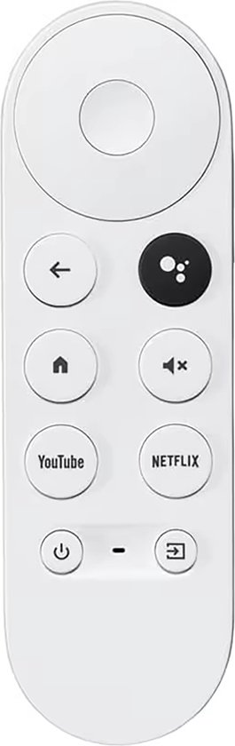 Ibley Afstandsbediening geschikt voor Google Chromecast HD/4K wit - Afstandsbediening - Remote control - Chromecast met Google TV - Chromecast 2020 en nieuwer van Ibley