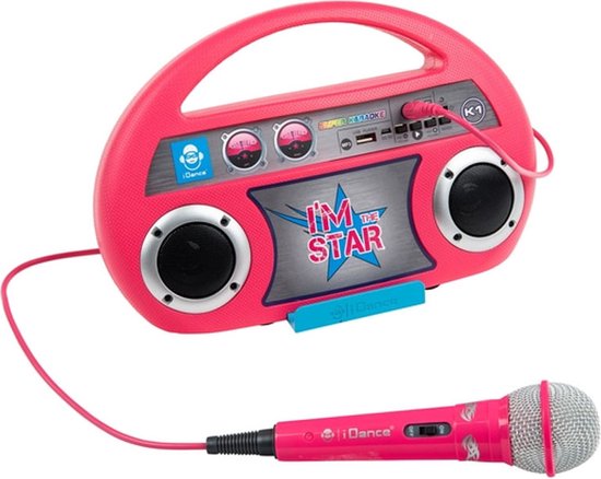 iDance Audio I'm the Star K1 Bluetooth Karaoke Speaker met gratis microfoon van iDance Audio