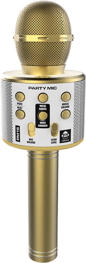 iDance PM15 - Karaoke Mircrofoon - Karaoke Set - Bluetooth - Kinderen - Goud van iDance