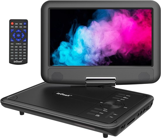 ieGeek 11.5" Portable DVD Speler - 9,5" HD-Draaibaar Oogbeschermend scherm - Sync Ondersteunt USB/SD-Kaart [Blu-ray niet ondersteund]