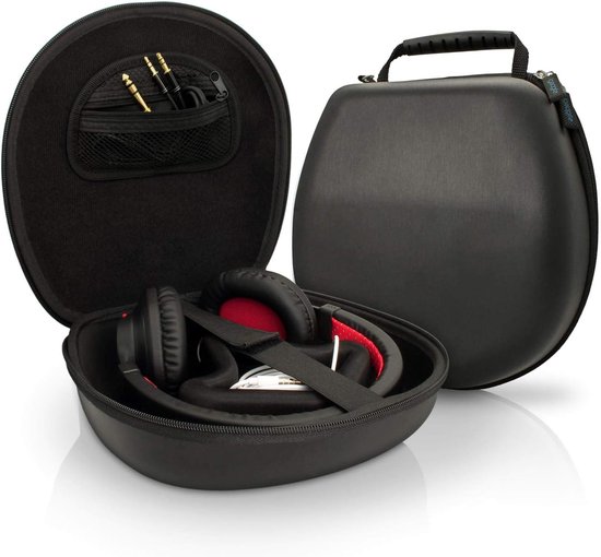Igadgitz U3804 Zwart Eva Draag Harde Hoes Beschermhoes Compatibel met Hoofdtelefoon Headset Headset