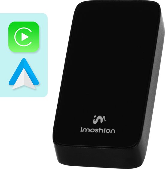 imoshion 2-in-1 Carplay Dongle - Apple Carplay Wireless - Android Auto Draadloos - Inclusief USB en USB-C Kabel - Zwart van iMoshion