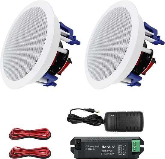 Inbouw Plafondspeaker met Bluetooth | 300W Stereo | Vochtbestendig voor Badkamer & Keuken