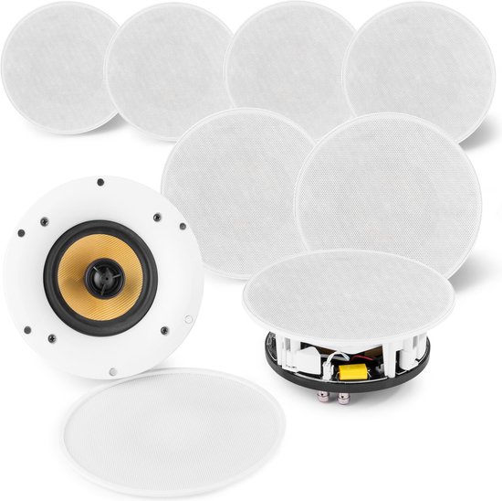 Inbouw speaker set (4x) - Power Dynamics WCS50 wifi plafondspeakers Bluetooth - 400W van Power Dynamics