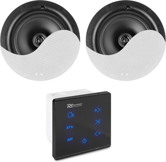 Inbouw versterker met 2 plafondspeakers - Power Dynamics Powerline A50BSet van Power Dynamics