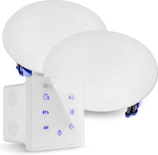 Inbouw versterker met 2 plafondspeakers - Power Dynamics Powerline A50WSet van Power Dynamics
