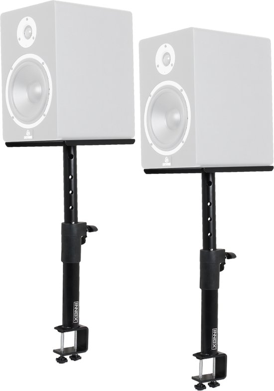 Innox IVA MON-08 Monitor stand - Speaker standaard - Set van 2 - Luidspreker statief - Zwart van Merkloos