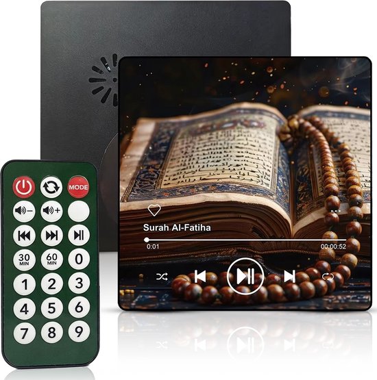 Islamitische Surah Speaker – Oplaadbare Quran Speaker met Magneet – Zwart van Iontech