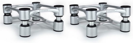 IsoAcoustics Aperta Speaker Ontkoppeling Stands, Per Paar, Alu-Zilver van Isoacoustics