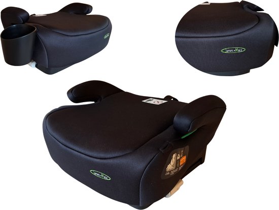 James & Mace® Zitverhoger ISOFIX i-Size - Stoelverhoger auto - 22 tot 36kg - 125 tot 150 cm - Met bekerhouder van JAM