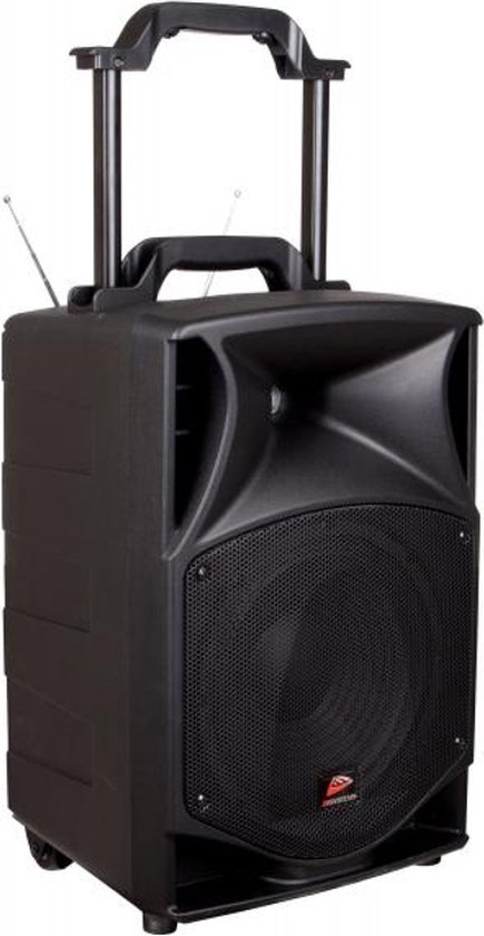 JB Systems PPA-101 Portable Speaker - Mobiele Speaker met 2 Draadloze Microfoons en Optionele Batterij van JB