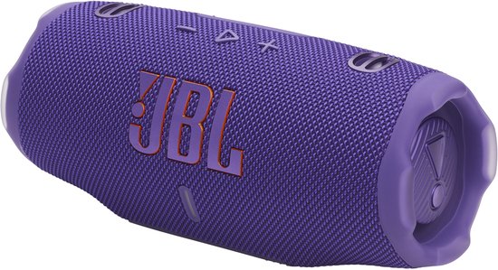 JBL Charge 6 - Draadloze Bluetooth Speaker met Afneembare Draagriem - Portable Muziek Box - 28 uur - Waterdicht - IP68 - Paars