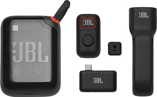 JBL EasySing Mic Mini - Draadloze Microfoon Set - USB-C, AUX, Bluetooth - Compacte Microfoon - Karaoke - Dasspeld - Lavalier - Video's, Livestreams, Vloggen, Podcast, Content - PartyBox