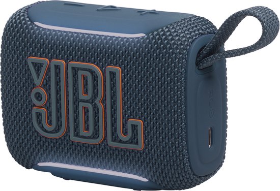 JBL Go 5 - Draadloze Bluetooth Mini Speaker – Voor Onderweg en Thuis – Sfeerverlichting - Draadloos Muziek Box – Boxje - 10 uur - IP68 - Waterdicht - Blauw van Merkloos