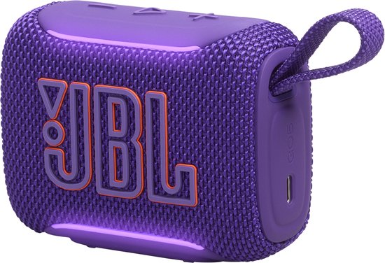 JBL Go 5 - Draadloze Bluetooth Mini Speaker – Voor Onderweg en Thuis – Sfeerverlichting - Draadloos Muziek Box – Boxje - 10 uur - IP68 - Waterdicht - Paars van Merkloos