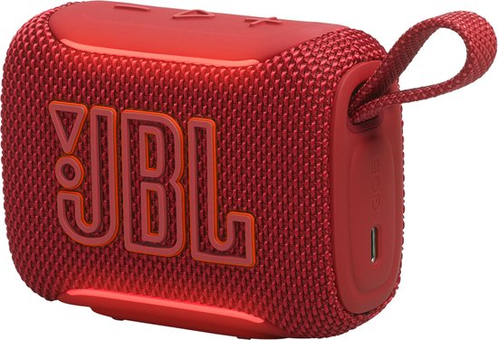 JBL Go 5 - Draadloze Bluetooth Mini Speaker – Voor Onderweg en Thuis – Sfeerverlichting - Draadloos Muziek Box – Boxje - 10 uur - IP68 - Waterdicht - Rood van Merkloos