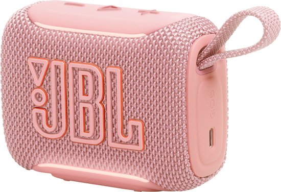 JBL Go 5 - Draadloze Bluetooth Mini Speaker – Voor Onderweg en Thuis – Sfeerverlichting - Draadloos Muziek Box – Boxje - 10 uur - IP68 - Waterdicht - Roze van Merkloos