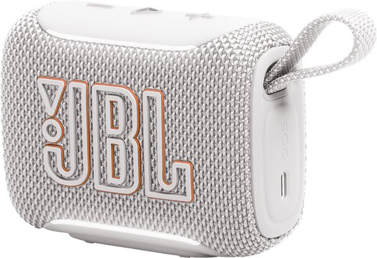 JBL Go 5 - Draadloze Bluetooth Mini Speaker – Voor Onderweg en Thuis – Sfeerverlichting - Draadloos Muziek Box – Boxje - 10 uur - IP68 - Waterdicht - Wit van Merkloos