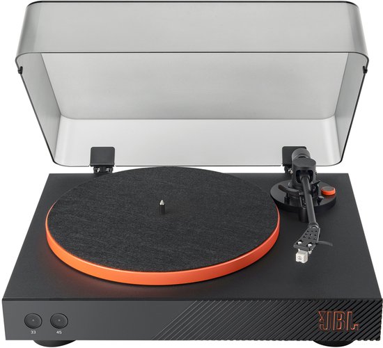 JBL Spinner - Bluetooth Platenspeler - Draaitafel voor Vinyl LP - Met Phono Voorversterker - 33/45 RPM - Aluminium Design - Zwart