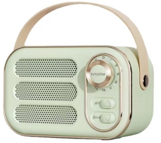 JeiibrZui Retro Bluetooth Speaker - Vintage Draagbare Luidspreker - Compact Design Met Bluetooth 5.0 - 1 Stuk - Voor Buiten En Thuis Gebruik - Groen van JeiibrZui