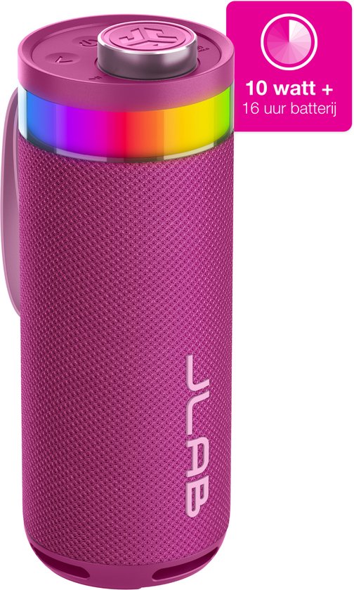 JLAB Go Party Speaker - Bluetooth Speaker - Draadloze Speaker met 16 uur Batterijduur - 10 Watt - Draagbare Speaker met Multipairing pairing - Equalizer via de App - IPX6 Waterproof - Mulberry van Merkloos