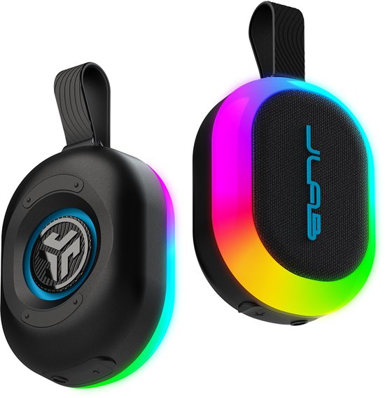 JLAB POP Party Speaker - Bluetooth Speaker - Draadloze Speaker met 8 uur Batterijduur - Draagbare Speaker met Multipairing - Equalizer via de App - IPX6 Waterdicht - Zwart van JLAB
