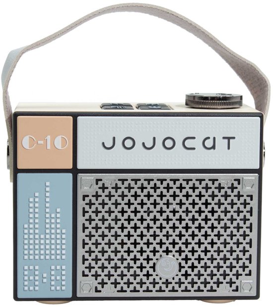 Jojocut C10 Mini Bluetooth Speaker – Compact Retro Radio Design– Draagbare Radio-Bluetooth Speaker Afmetingen: 9,9 × 7,6 × 5,6 cm