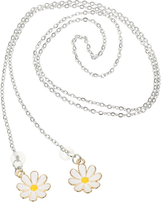 Jojofuny Oordopjes Bevestigingskoord Oordopjes Verloren Ketting Roestvrij Staal Bloemenketting Decoratieve Veilige