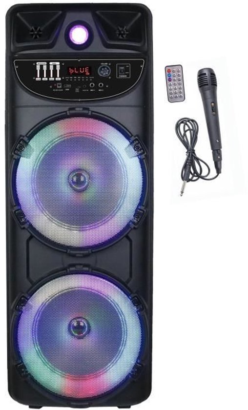 Karaoke-lichtluidspreker - INOVALLEY - MS02-XXL-N - Bluetooth 5.0 - 1000W