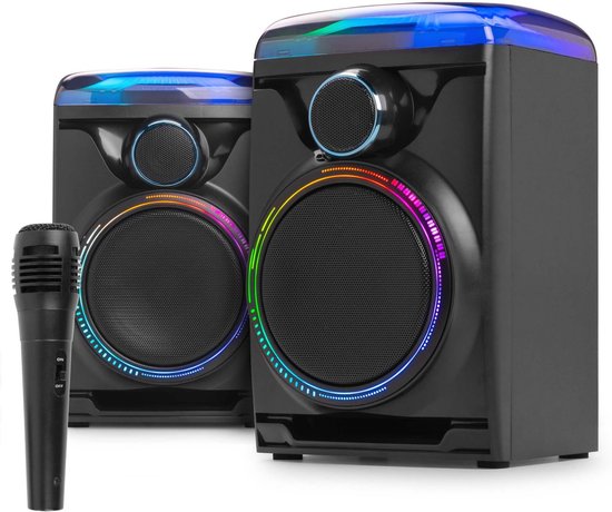 Karaoke set - Fenton Track 2.0 - Karaoke set voor volwassenen en kinderen - Met microfoon en lichteffecten - Zwart